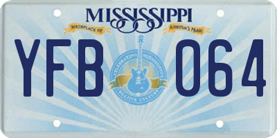 MS license plate YFB064