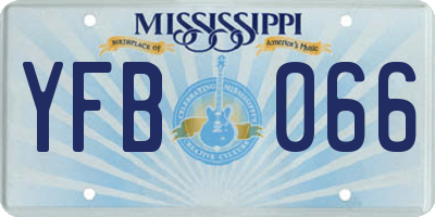 MS license plate YFB066
