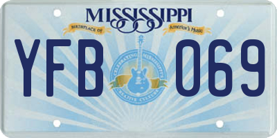 MS license plate YFB069