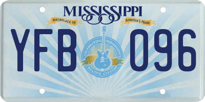 MS license plate YFB096