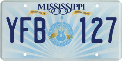 MS license plate YFB127