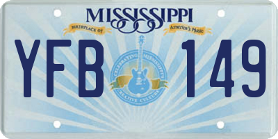 MS license plate YFB149