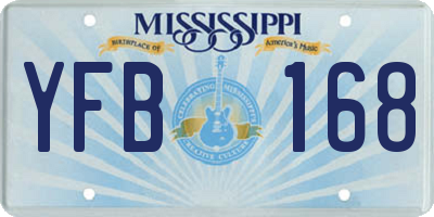MS license plate YFB168