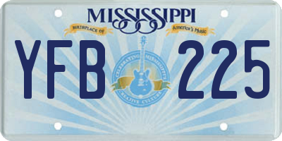 MS license plate YFB225