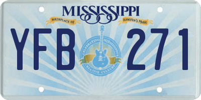 MS license plate YFB271