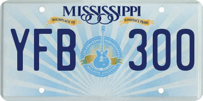 MS license plate YFB300