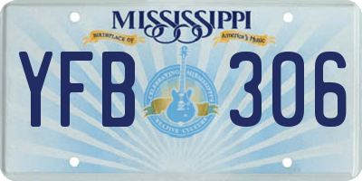 MS license plate YFB306