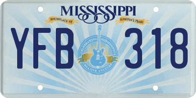 MS license plate YFB318