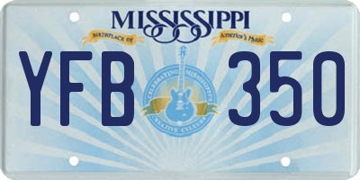 MS license plate YFB350