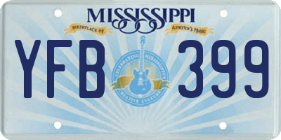 MS license plate YFB399