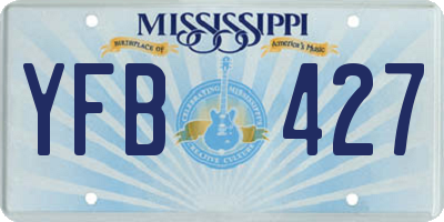 MS license plate YFB427