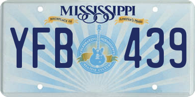 MS license plate YFB439