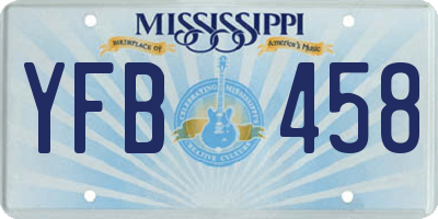MS license plate YFB458