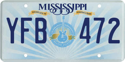 MS license plate YFB472