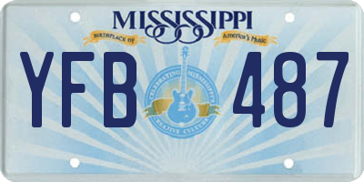 MS license plate YFB487