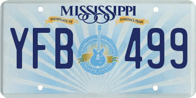 MS license plate YFB499