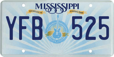 MS license plate YFB525