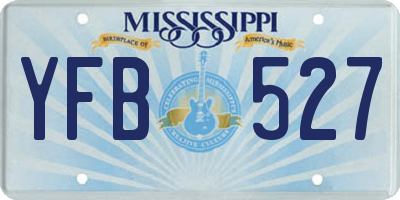 MS license plate YFB527
