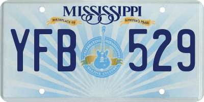 MS license plate YFB529