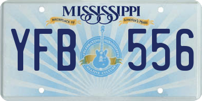 MS license plate YFB556