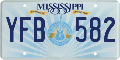 MS license plate YFB582