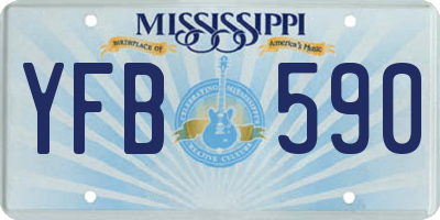 MS license plate YFB590