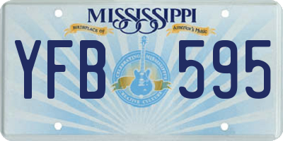 MS license plate YFB595