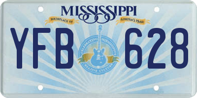 MS license plate YFB628