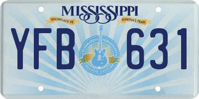 MS license plate YFB631