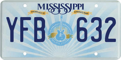 MS license plate YFB632