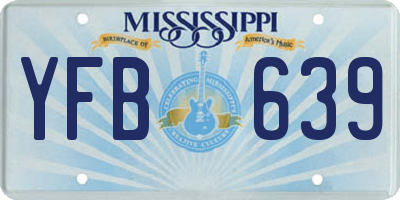 MS license plate YFB639