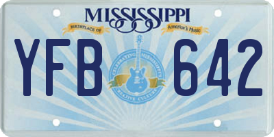 MS license plate YFB642