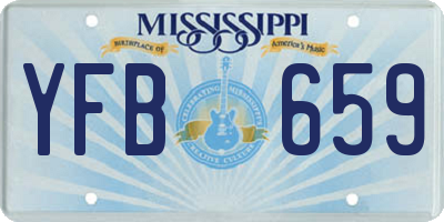 MS license plate YFB659