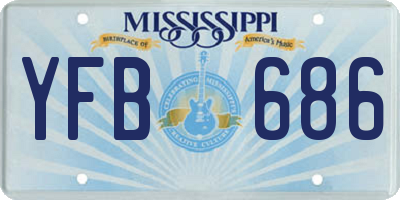 MS license plate YFB686