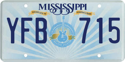 MS license plate YFB715