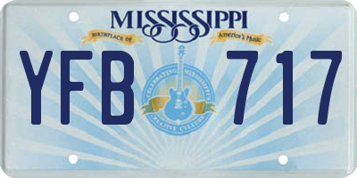MS license plate YFB717