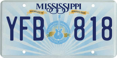 MS license plate YFB818