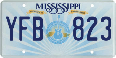 MS license plate YFB823