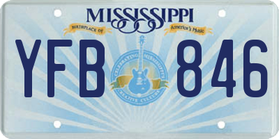 MS license plate YFB846