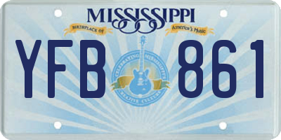 MS license plate YFB861