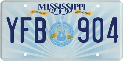 MS license plate YFB904