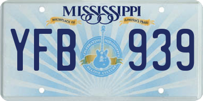 MS license plate YFB939