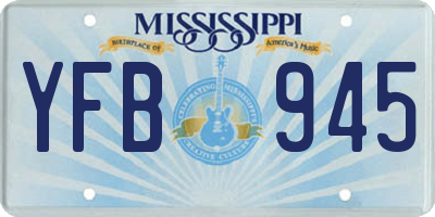 MS license plate YFB945