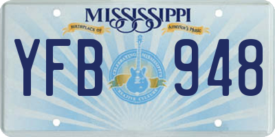 MS license plate YFB948