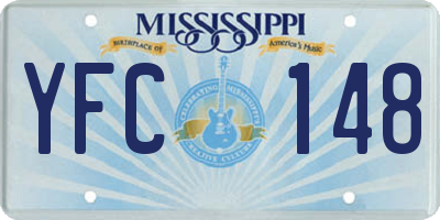 MS license plate YFC148