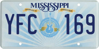 MS license plate YFC169