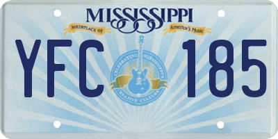 MS license plate YFC185