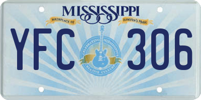 MS license plate YFC306