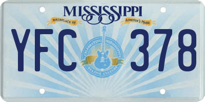 MS license plate YFC378