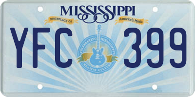 MS license plate YFC399